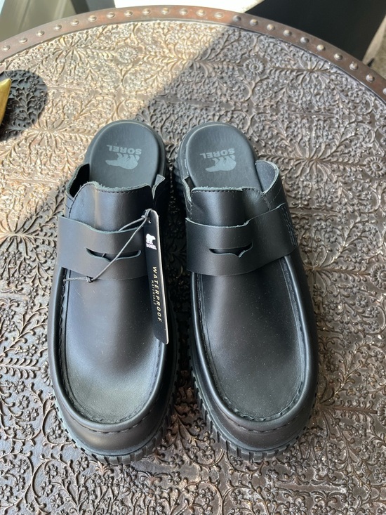 SOREL ONA AVE PENNY LOAFER MULES IN BLACK 9.5 - Picture 8 of 11